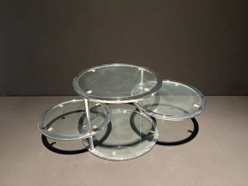 Table verre ronde pliable